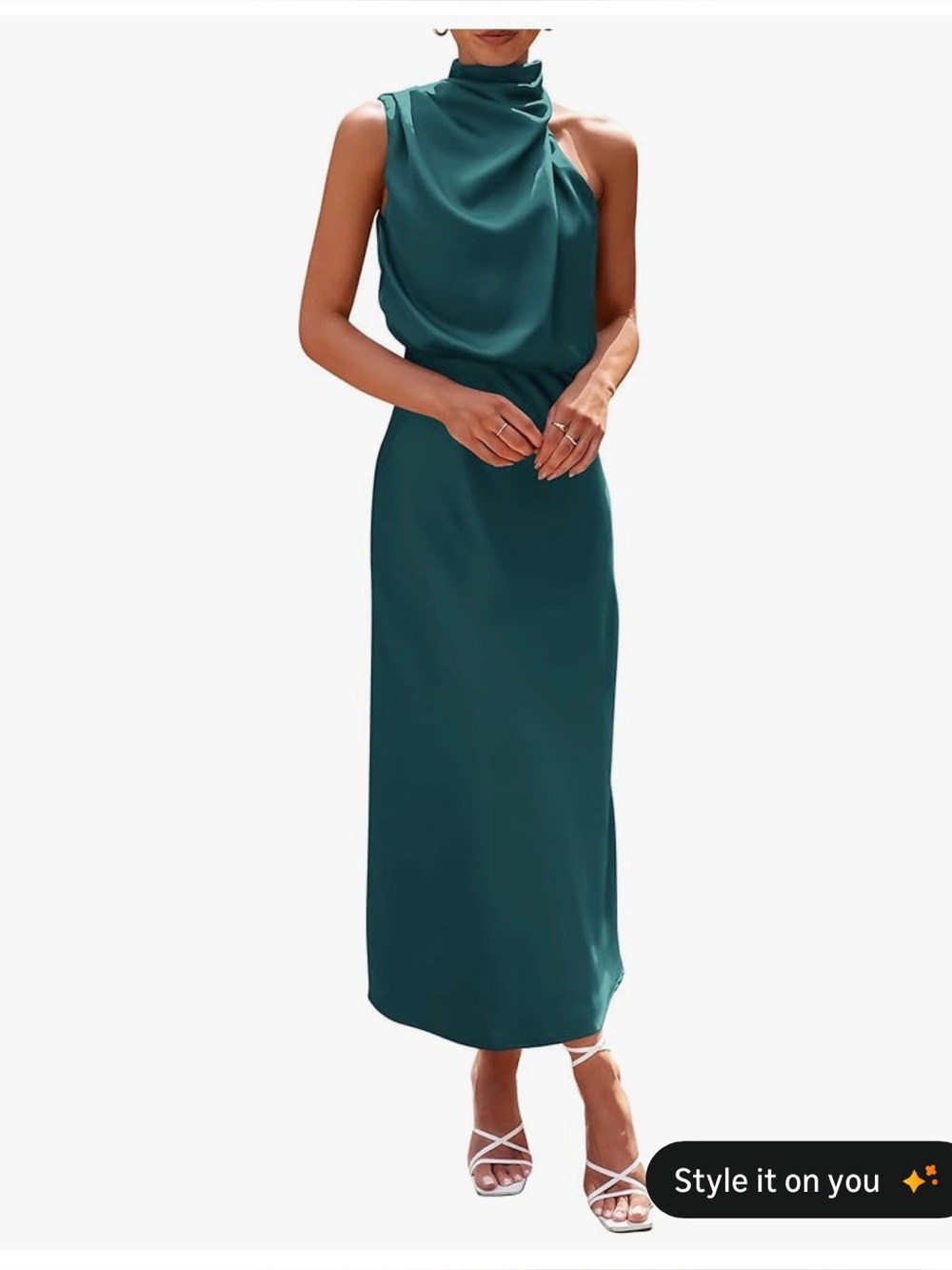 Green midi length dress sz M